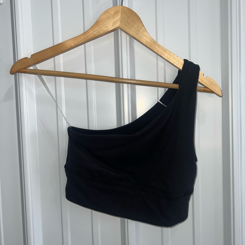 Lululemon Athletica Black Asymmetrical Crop Tank